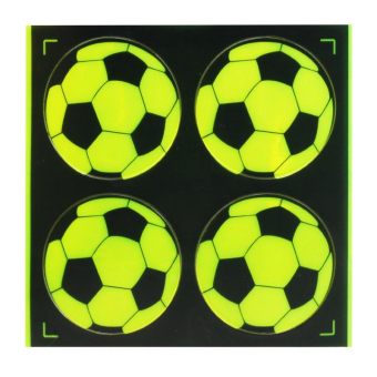 картинка Светоотражающие наклейки 4шт 2822-6 Футбольный мяч (d=6,5см) 15х0,1х14см от магазина МОЛТИ