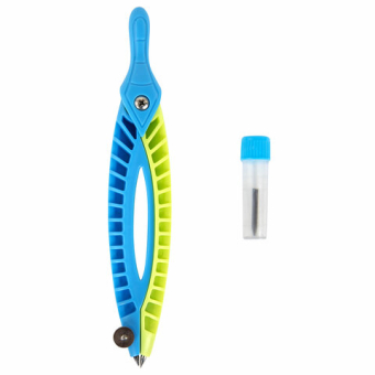 картинка Готовальня ЮНЛАНДИЯ, 2 предмета: пластиковый циркуль 120 мм, грифель, пенал, 210656 от магазина МОЛТИ