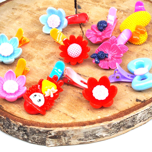 Набор заколок с декором 10 ши 5см 2422-1