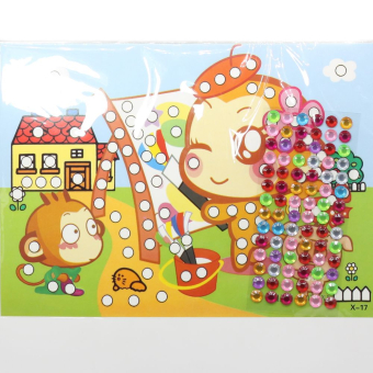 картинка Наклейка-аппликация X17 со стразами Обезьянка13*21 от магазина МОЛТИ