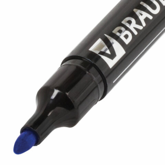 картинка Маркер перманентный BRAUBERG "Contract", СИНИЙ, круглый наконечник, 3 мм, 150466 от магазина МОЛТИ