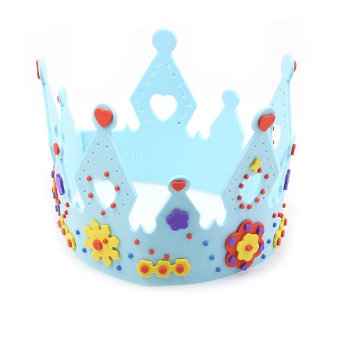 Набор для творчества QC 01 №6 "Собери корону " Голубая  Цветы17*27