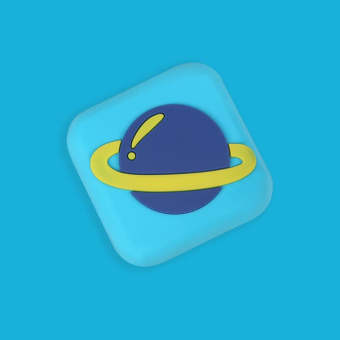 картинка Стопер 250822-24 детский Космос декоративный клеющий 4х4 см. от магазина МОЛТИ