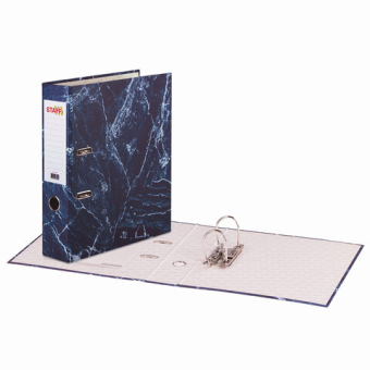 картинка Папка-регистратор STAFF "Basic" БЮДЖЕТ с мраморным покрытием, 70 мм, без уголка, синяя, 229618 от магазина МОЛТИ