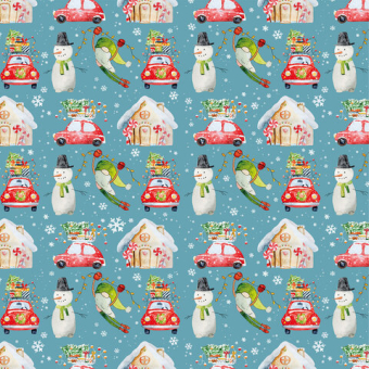 картинка Бумага упаковочная новогодняя "Веселый Новый Год", 70х100 см, 10 дизайнов ассорти, ЗОЛОТАЯ СКАЗКА, 592563 от магазина МОЛТИ