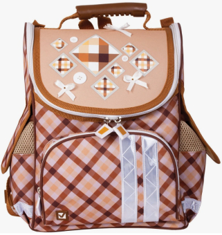 картинка Ранец жесткокаркасный BRAUBERG для начальной школы, девочка, Кембридж, 17 литров, 34*26*16 см от магазина МОЛТИ