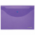 картинка Папка-конверт с кнопкой ЮНЛАНДИЯ, А4, до 100 листов, прозрачная, фиолетовая, 0,18 мм, 228669 от магазина МОЛТИ