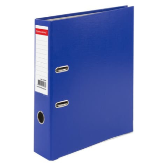 картинка Папка-регистратор покрытие пластик, 75 мм, ПРОЧНАЯ, с уголком, BRAUBERG, синяя, 226596 от магазина МОЛТИ