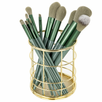 картинка Органайзер-стаканчик для косметики и мелочей MONTE VITA (МОНТЕ ВИТА), металлический, 100х90 мм, золото, 272486 от магазина МОЛТИ