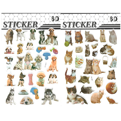 Наклейки DY (12) микс 10 видов 30х0,3х19,5см 6D