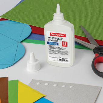 картинка Клей ПВА BRAUBERG (бумага, картон, дерево), 85 г, 227377 от магазина МОЛТИ