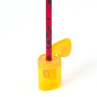 картинка Точилка ЮНЛАНДИЯ "Трио", с контейнером, пластиковая, корпус ассорти, 228438 от магазина МОЛТИ