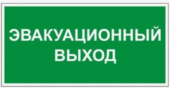картинка Знак вспомогательный "Эвакуационный выход" 15х30см самоклейка от магазина МОЛТИ