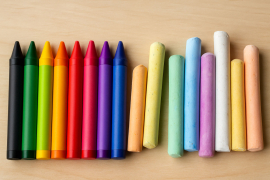 Чем отличаются восковые и классические цветные мелки — и где их лучше использовать