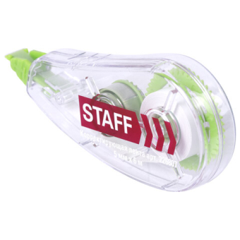 картинка Корректирующая лента STAFF College, 5 мм х 6 м, корпус прозрачный, блистер, 226807 от магазина МОЛТИ
