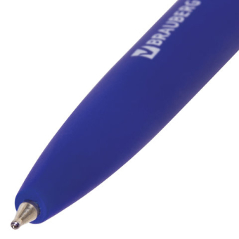 картинка Ручка шариковая масляная автоматическая BRAUBERG "Sky Blue", СИНЯЯ, soft-touch, узел 0,7 мм, линия письма 0,35 мм, 142946 от магазина МОЛТИ