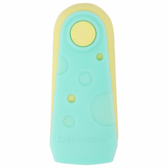 картинка Ластик BRAUBERG "ULTRA PASTEL", 57х24х15 мм, пастельные цвета ассорти, бирюзовый пластиковый держатель, 272688 от магазина МОЛТИ