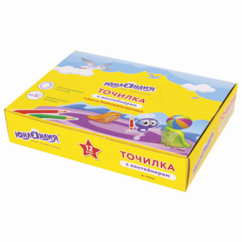 картинка Точилка ЮНЛАНДИЯ "Морской котик", с контейнером, пластиковая, корпус ассорти, 228463 от магазина МОЛТИ