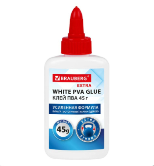 картинка Клей ПВА, усиленный, BRAUBERG Extra (бумага, фотографии, картон, дерево), 45 г, 271938 от магазина МОЛТИ