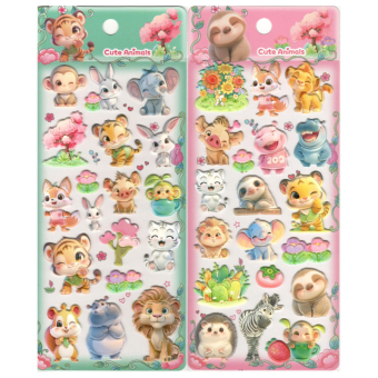 картинка Наклейки SY-Ж (24)  микс Животные 4вида 23х0,3х10 (2,5х0,2х3) см. от магазина МОЛТИ