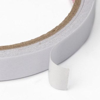 картинка Клейкая двухсторонняя лента 12 мм х 10 м, БУМАЖНАЯ ОСНОВА, BRAUBERG, 227267 от магазина МОЛТИ