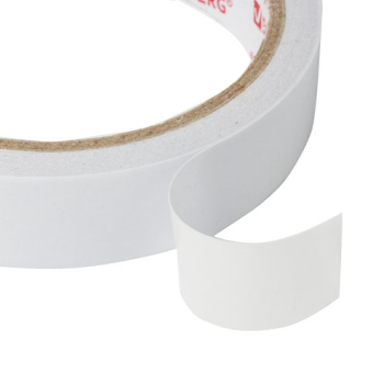 картинка Клейкая двухсторонняя лента 19 мм х 10 м, БУМАЖНАЯ ОСНОВА, BRAUBERG, 227268 от магазина МОЛТИ