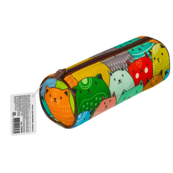 картинка Пенал-тубус BRAUBERG, с эффектом Soft Touch, мягкий, "Cats", 22х8 см, 229008 от магазина МОЛТИ