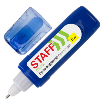 картинка Ручка-корректор STAFF "College", 6 мл, металлический наконечник, плоский корпус, 227569 от магазина МОЛТИ
