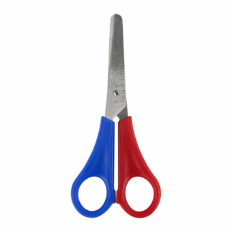 картинка Ножницы ПИФАГОР, 130 мм, для левши, с линейкой, в картонной упаковке с европодвесом, 236784 от магазина МОЛТИ