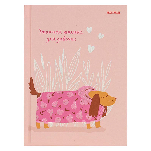 Записная книжка ДЛЯ ДЕВОЧЕК А6 80л. ВЕСЕННЯЯ ПРОГУЛКА (80-7279) переплёт 7БЦ, глиттер