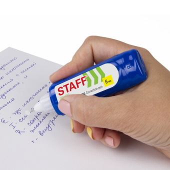 картинка Ручка-корректор STAFF "College", 6 мл, металлический наконечник, плоский корпус, 227569 от магазина МОЛТИ