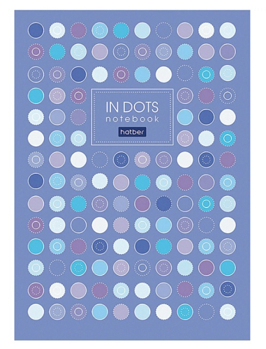 Тетрадь А5 48л. HATBER Premium скоба, в точку, матовая ламинация, Нежные тона, 48Т5лA9_22080