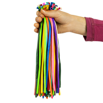 картинка Шары воздушные для моделирования 5х150 см, 100 штук, ассорти, BRAUBERG KIDS, 591877 от магазина МОЛТИ