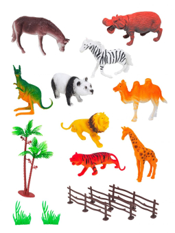 картинка Набор диких животных 10шт.88-24 (33х5х23) от магазина МОЛТИ