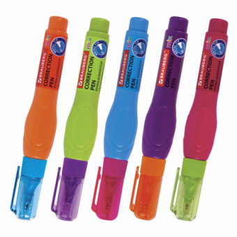 картинка Ручка-корректор BRAUBERG MIX, 9 мл, металлический наконечник, ассорти, 229075 от магазина МОЛТИ