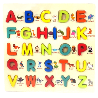 картинка Английский алфавит 2745-11-деревянный сортер 30х2х30см от магазина МОЛТИ