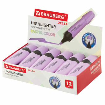 картинка Текстовыделитель BRAUBERG "DELTA PASTEL", ЛАВАНДОВЫЙ, линия 1-5 мм, 151733 от магазина МОЛТИ