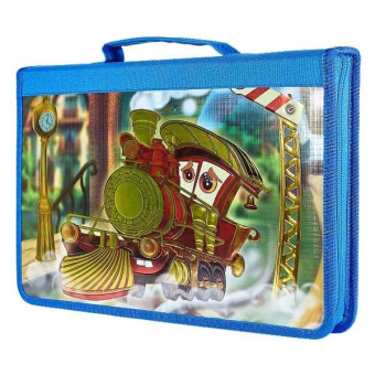 картинка Папка для тетрадей с ручкой А4 (формат для труда) 440401 Паровозик /1/20 от магазина МОЛТИ