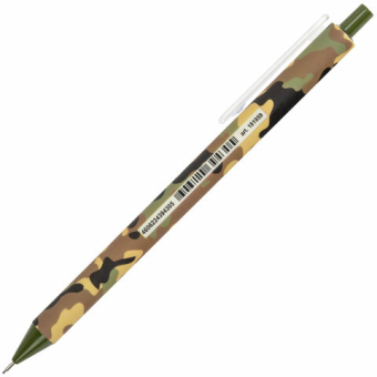 картинка Карандаш механический 0,5 мм, BRAUBERG SOFT PRINT MILITARY, HB, корпус soft-touch ассорти, 181959 от магазина МОЛТИ