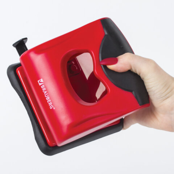 картинка Дырокол BRAUBERG "JET PRO", до 30 листов, красно-черный, 228601 от магазина МОЛТИ