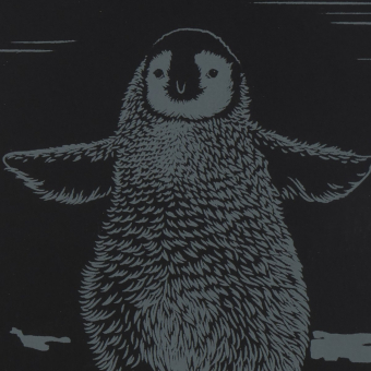 картинка Гр-698 Гравюра 10*15. Детёныши "Пингвинёнок" (серебро) от магазина МОЛТИ