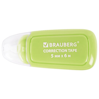 картинка Корректирующая лента BRAUBERG COMPACT PLUS PASTEL, 5 мм х 6 м, корпус ассорти, блистер, 270551 от магазина МОЛТИ