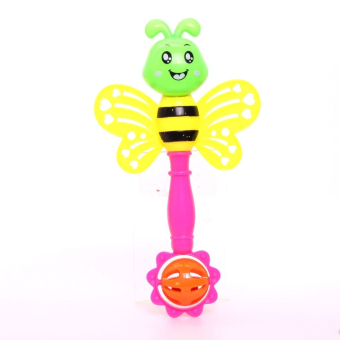 картинка Погремушка пластиковая с бубенцами пчёлка 21 см.  от магазина МОЛТИ