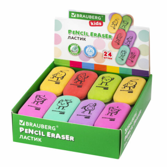 картинка Ластик BRAUBERG KIDS "Fruits", 50х23х10 мм, пастельные цвета ассорти, 272674 от магазина МОЛТИ