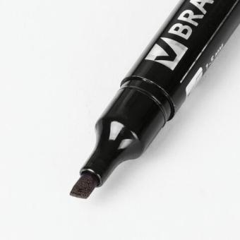 картинка Маркер перманентный BRAUBERG "Contract", ЧЕРНЫЙ, скошенный наконечник, 1-5 мм, 150469 от магазина МОЛТИ