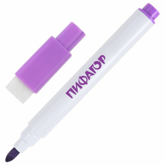 картинка Маркеры стираемые 2 мм для белой доски и планера со стирателем НАБОР 8 ЦВЕТОВ, ПИФАГОР, 152566 от магазина МОЛТИ