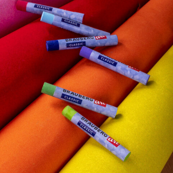 картинка Пастель масляная художественная BRAUBERG ART CLASSIC, 24 цвета, круглое сечение, 181448 от магазина МОЛТИ