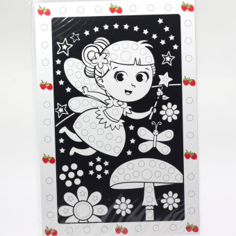 картинка Раскраска-аппликация TF Fey наклейками  2 шт. Фея  21*30 от магазина МОЛТИ