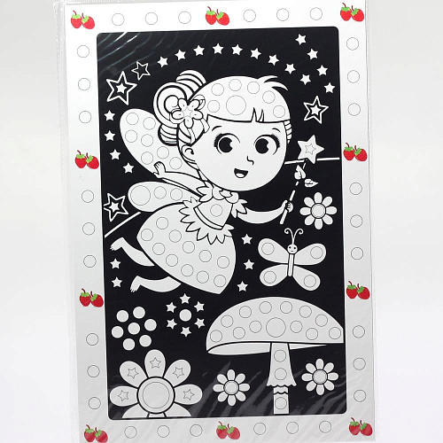 Раскраска-аппликация TF Fey наклейками  2 шт. Фея  21*30