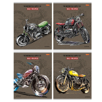 картинка TМ"Remix"Тетрадь КЛЕТКА 96л. БЕЗУПРЕЧНЫЙ МОТОЦИКЛ (96-0582) обл- мелов.картон, второй блок от магазина МОЛТИ